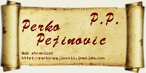 Perko Pejinović vizit kartica